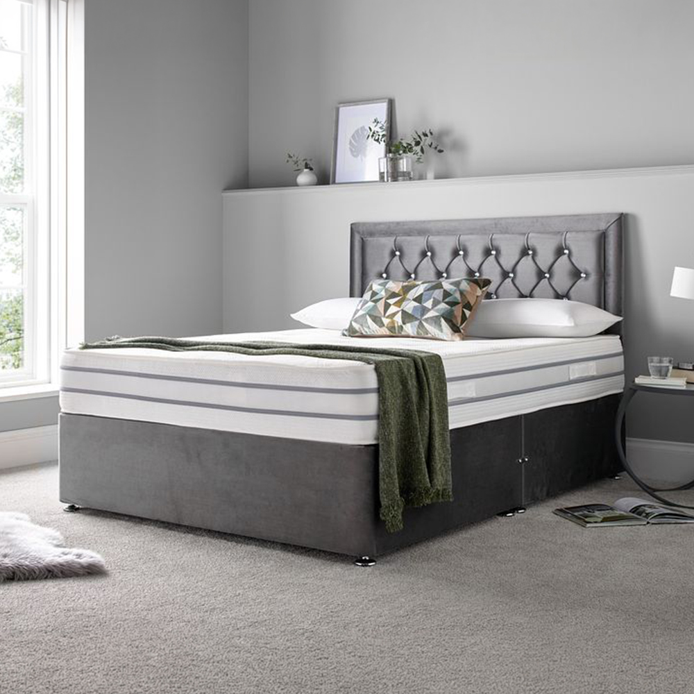 1 Visco Memory Princess Divan Bed - Image 1