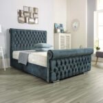 Sleigh Upholstered Bed Frame - Image 2