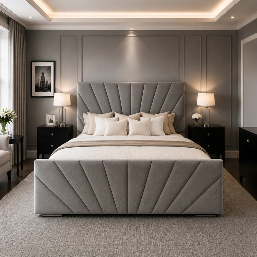 2 Rome Upholstered Bed Frame - Image 1