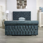 Sleigh Upholstered Bed Frame