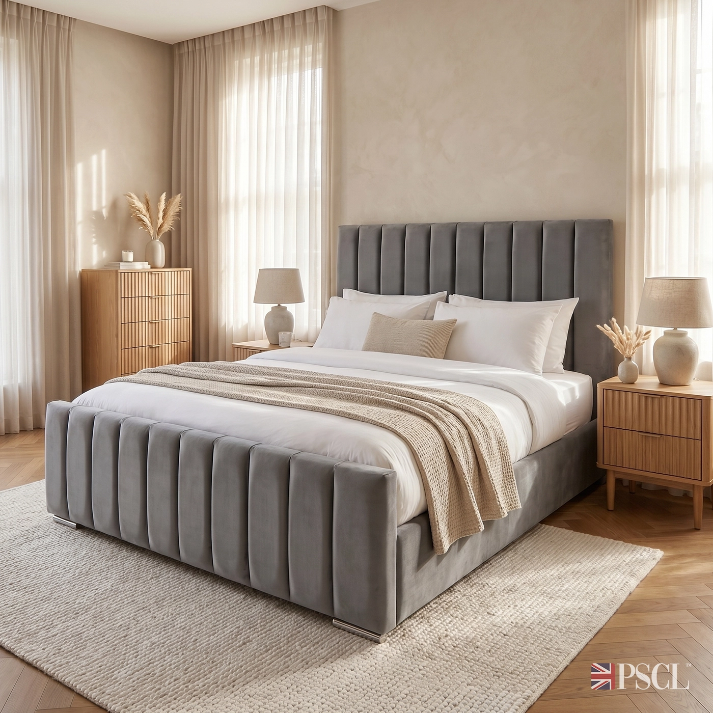 Athens-Linear-Designer-Bed-V2 2026 Athens Linear Designer Bed with ottoman storage - Image 1