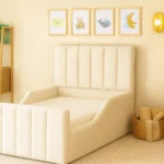 Panel Kids Upholstered Bed Frame With Side Rails
