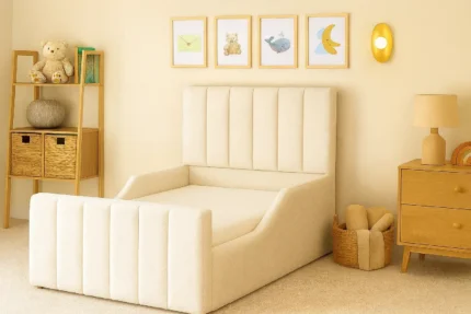 Panel Kids Upholstered Bed Frame With Side Rails