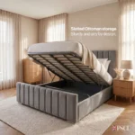 2026 Athens Linear Designer Bed with ottoman storage - Image 2